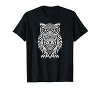 OWL - Adult Tribal Tattoo Style T-Shirt
