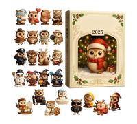 Owl Advent Calendars 2025 - Acrylic 11.02x6.3x1.18 inches | 2D Flat Acrylic Cute Pendant, 24 Days Bird Countdown Calendar | Men Women Kids Jo