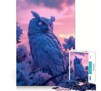 Owl Aesthetic Sunset 1000 Pieces Jigsaws Adults Puzzles Gifts Boost Memory Mental Relax Premium Cut Warm Surprise (38x26cm)
