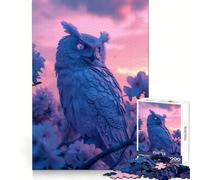 Owl Aesthetic Sunset 1000 Pieces Jigsaws Adults Puzzles Gifts Boost Memory Mental Relax Premium Cut Warm Surprise (38x26cm)