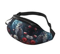 Owl Among Flowers at Night Fanny Pack for Men Women, Fashion Festival Fanny Pack, Travel Sport Walking Waist Bag