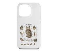 Owl Anatomy Vintage Field Guide Diagram Nature Art Case for iPhone 13 Pro