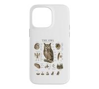 Owl Anatomy Vintage Field Guide Diagram Nature Art Case for iPhone 14 Pro Max