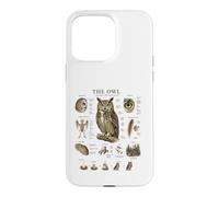 Owl Anatomy Vintage Field Guide Diagram Nature Art Case for iPhone 15 Pro Max