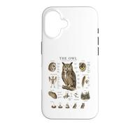 Owl Anatomy Vintage Field Guide Diagram Nature Art Case for iPhone 16