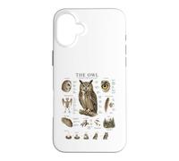 Owl Anatomy Vintage Field Guide Diagram Nature Art Case for iPhone 16 Plus