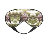 Owl and Flower Sleep Eye Mas Updated Design Light Blocking Night Eye Blinder Men Women Shift Work Travel