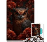 Owl And Flowers 1000 Piece Jigsaw Puzzles for Teenagers,Toys Educational Games Stress Relieving Suitable for Desktop Decoration (75x50cm)