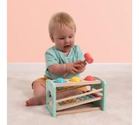 Owl & Fox OF214 Wooden Xylophone Bench wtih Coloured Balls & Hammer, Baby and Toddler Musical Instrument Toys. Interactive Play for Ages 1 Year and Above