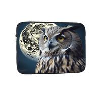 Owl and Moon Laptop Sleeve for Women Men, 17 Inch Waterproof Laptop Bag Lightweight Notebook Computer Cover Bag
