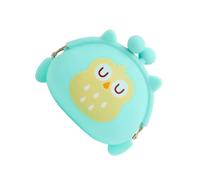 Owl and Wallet Cash Purse for Mini Silicone Coin Kawaii Cards | Light Green Jelly Finish, Compact Animal Shape, Stores Coins and Id Cards, Gift-ready Everyday Carry