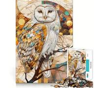 Owl Animal Gold for Adults 1000 Piece Puzzle Mind Challenge Toy Calm Escape Quality Cut Art Collection Piece (38x52cm)