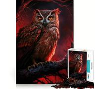 Owl Animal Hard Jigsaw Puzzle for Adults 1000 Pieces Boost Memory Soothing Play Premium Cut Perfect Present (38x26cm)
