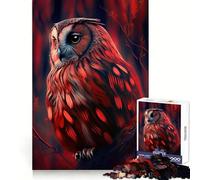 Owl Animal Hard Jigsaw Puzzle for Adults 1000 Pieces Memory Lift Easy Leisure Image Assembly Artistic Gift (38x52cm)