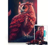 Owl Animal Hard Jigsaw Puzzle for Adults 1000 Pieces Smart Game Home Enjoy Image Assembly Festive Gift (38x52cm)
