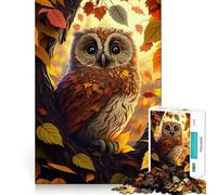 Owl Animal Hard Jigsaw Puzzle for Adults 1000 Pieces Solid Logic Toy Simple Fun Precision Cut (50x75cm)