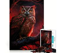 Owl Animal Jigsaw Puzzles for Adults 1000 Piece Mind Puzzle Slow Enjoy Image Assembly Perfect Present (50x75cm)
