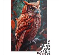 Owl Animal Paper Jigsaw Puzzles 1000 Pieces Jigsaw Creative Rectangular Large Family Puzzle Game Artwork for Adults Teens 1000pcs (38x26cm)