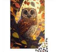 Owl Animal Puzzles for Adults,1000 Piece Jigsaw Puzzles for Adults, Wooden Puzzle Fun Decompressing Game 1000pcs (75x50cm)