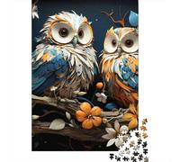 Owl Art Design 3-Layer Cardboard 1000 Pc Nature Inspired Digital Classic Puzzle, Ultra Difficult, Stress Relief, Wall Decor & Gift for Puzzle Lovers 52x38cm/1000pcs