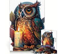 Owl Art Luminous Wisdom Jigsaw Puzzle for Teenagers 1000 Pieces Intellect Toy Calm Escape Quality Cut Seasonal Gift (38x52cm)