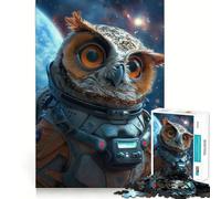 Owl Astronaut Adventurer Jigsaw Puzzles 1000 Pieces for Teenagers Recall Boost Serene Time Smooth Cut Elegant Gift (38x52cm)