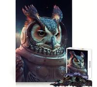 Owl Astronaut Jigsaw 1000 Pieces for Adults Cognitive Toy Bonding Time Pattern Assembly Santa Wish Item (38x26cm)