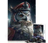 Owl Astronaut Jigsaw 1000 Pieces for Adults Cognitive Toy Bonding Time Pattern Assembly Santa Wish Item (38x26cm)