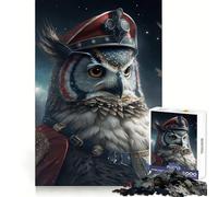 Owl Astronaut Jigsaw Puzzles for Adults1000 Pieces Strong Logic Toy Tension Relief Clear Edge Premium Gift (50x75cm)