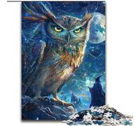 Owl at Night 1000 Piece Jigsaw Puzzle for Adults Teens, Challenging To Complete But Fun And Humorous Birthday Present, Gifts, Wall Art (26x38cm)