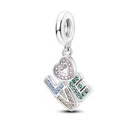 Owl Axolotl Mary Jesus Bible ADHD Cat Dog Potter Mouse Charm Bead Pendant 925 Sterling Silver Compatible With Pandora Charm Moments Bracelet (LOVE Letters I Love You Heart)