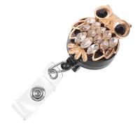 Owl Badge Reel Retractable Metal Clip for Badges and Holders | Elegant Decorative Style, Silver Plastic Alloy Build, Pocket Hang Use, Schools, Easy Carry