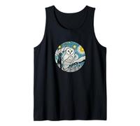 Owl - Barn Bird Watching - Van Gogh Starry Night Style Tank Top