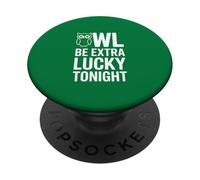 Owl Be Extra Lucky Tonight Irish Shamrock PopSockets Adhesive PopGrip