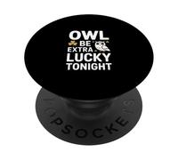 Owl Be Extra Lucky Tonight Irish Shamrock PopSockets Adhesive PopGrip