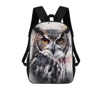 Owl Beauty Black Ink Backpack, 3D Printed School Bag, School Lunch Bag, Travel Backpack, Friends Backpack, School Backpack for Girls And Boys 17inch
