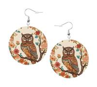 Owl Beliefs Elegant Leather Round Earrings-Fashionable And Unique Accessories For Everyday Wear