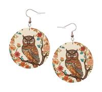 Owl Beliefs Elegant Leather Round Earrings-Fashionable And Unique Accessories For Everyday Wear