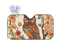 Owl Beliefs -Print Car Windshield Sun Shade With Reflective Shield - Universal Fit For Most Vehicles, Blocks Heat & UV Rays, Includes Installation Suction Cups.