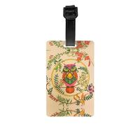 Owl Beliefs Print Luggage Tags with Full Back Privacy Cover - Bright Suitcase Identifier for Travel, Cruise & More