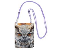 Owl Beliefs Print Small Crossbody Bags For Women Trendy, Phone Purse With Adjustable Strap,For Hiking Travel, Purple, One Size