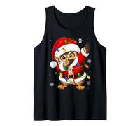 Owl Bird Christmas Lights Fun Dab Dance Santa Xmas Tank Top