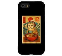 Owl Bird Gaming Ramen Japanese Ukiyo-e Great Wave Retro Art Case for iPhone SE (2020) / 7/8