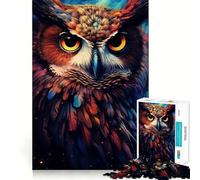 Owl Bird Hard Jigsaw Puzzle for Adults 1000 Pieces Memory Lift Easy Leisure Image Assembly Artistic Gift (38x52cm)