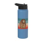 Owl Bird Nocturnal Wisdom Intelligence Feather Animals Birds Stainless Steel Insulated Water Bottle