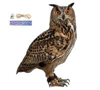 Owl Bird Scarers for Gardens, Owls to Keep Birds Away, Fake Owl Decoy with Bell, Birds Deterrents, Scarecrow for Roofs to Keep Birds Pigeon from Tree Yard