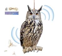 Owl Bird Scarers for Gardens, Owls to Keep Birds Away, Fake Owl Decoy with Bell, Birds Deterrents, Scarecrow for Roofs to Keep Birds Pigeon from Tree Yard