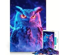 Owl Bird Space Animal 1000 Pieces Jigsaw Puzzles for Adults Smart Toy Home Activity Accurate Cut Wall Art Decor (50x75cm)