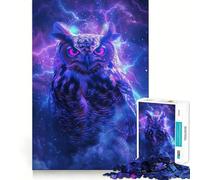 Owl Bird Space Jigsaw Puzzle for Adults 1000 Pieces Boost Recall Leisure Fun Accurate Edge Lovely Present (50x75cm)