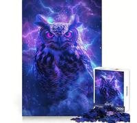 Owl Bird Space Jigsaw Puzzles 1000 Piece for Teenagers Reason Skill Toy Serene Time Exact Cut Amazing Present (38x26cm)